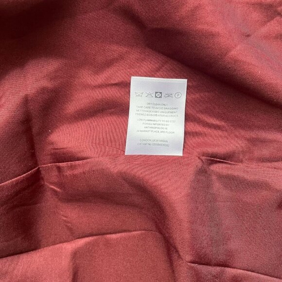 NWOT JENNY YOO COLLECTION BURGUNDY HALTER CHIFFON FRONT TIE FORMAL DRESS - 4 - Picture 14 of 14